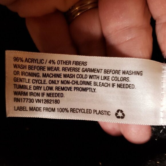 Cherokee Kids Black Silver Sparkle Sweater Dress Jewel Neckline 14-16 - Picture 7 of 7